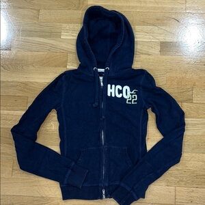 Hollister double zipper hoodie